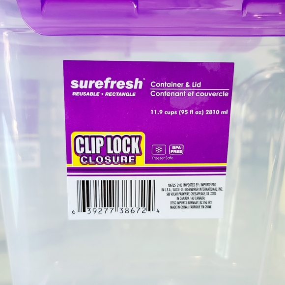 2 Pc Set - Surefresh Cereal Keeper + Lid - Picture 4 of 9